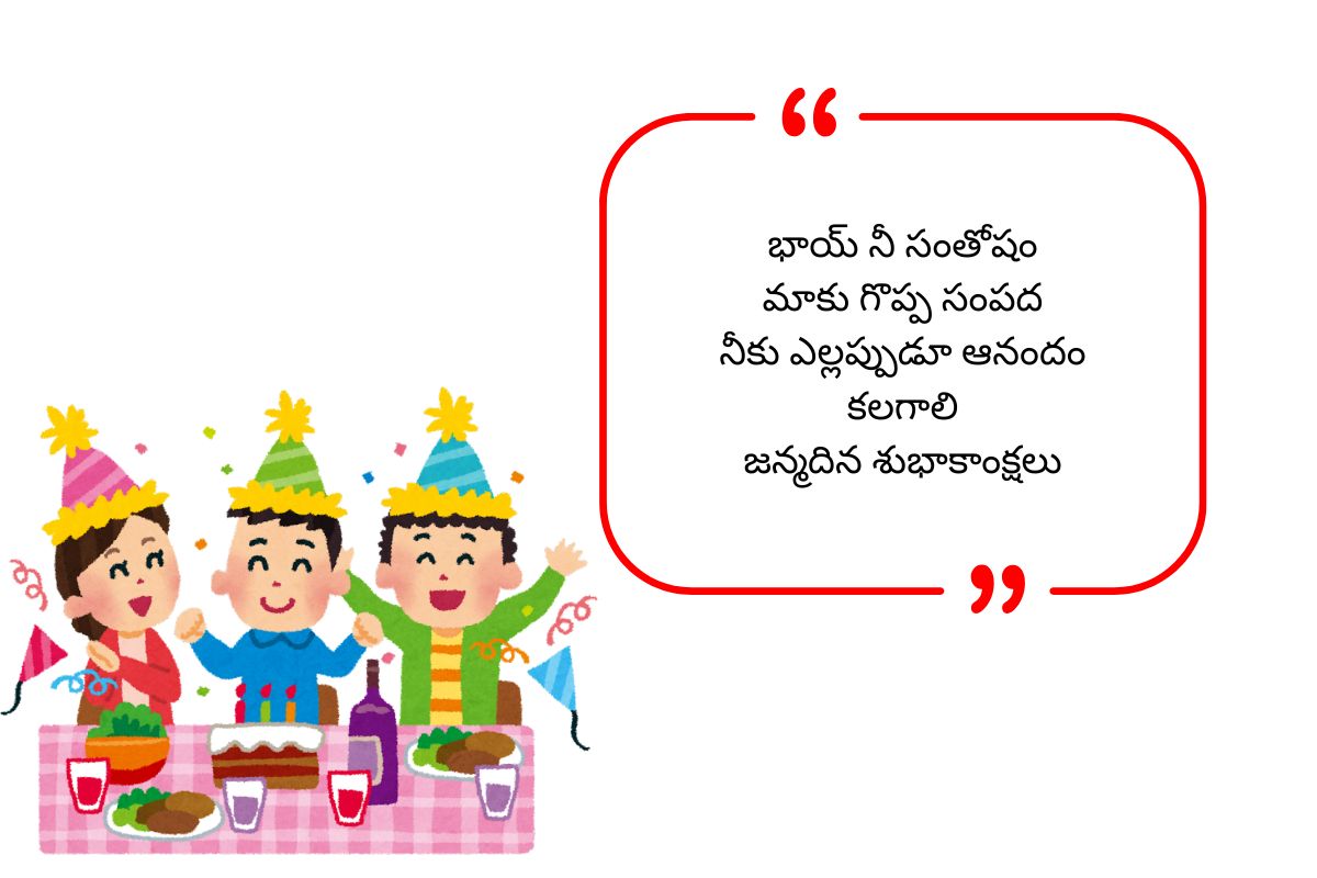 Bhai Birthday Wishes in Telugu