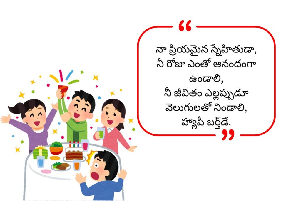 Friend Birthday Wishes in Telugu