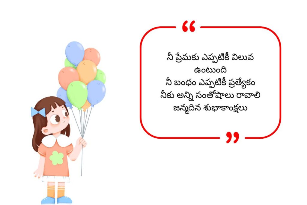 Kids Birthday Wishes in Telugu